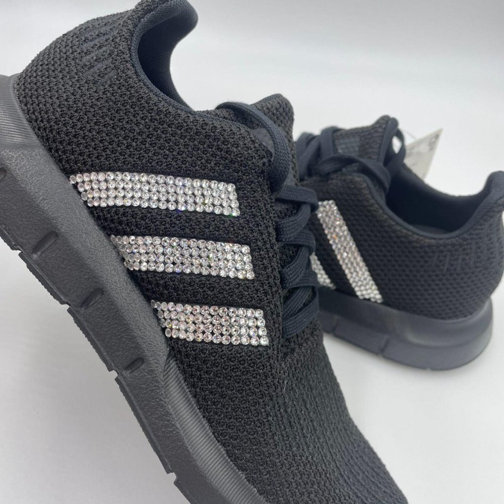 Swarovski Adidas Swift Run Black Womens Shoes - Picture 3 of 10